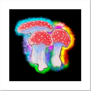 Melting mushrooms Posters and Art